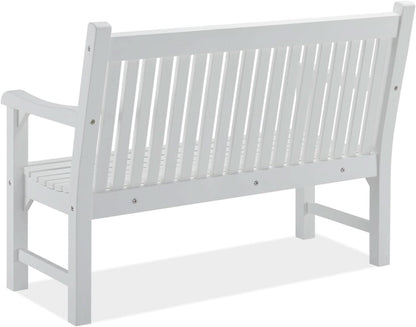 White Outdoor Bench
