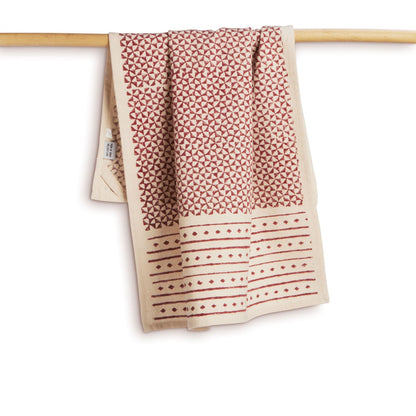 Hand Block Printed Kitchen Towels - Set of 2