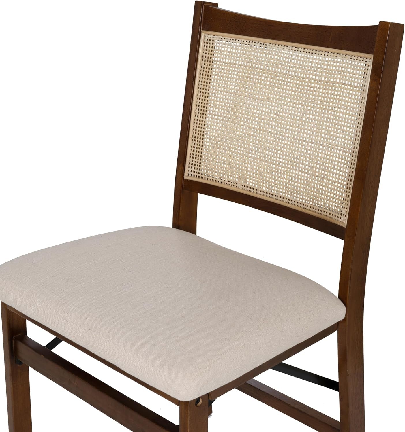 Kasi Brown Natural Rattan Cane Foldable Dining Side Chair