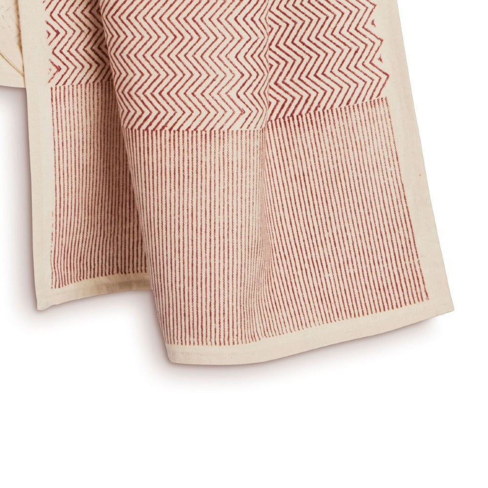 Hand Block Printed Kitchen Towels - Set of 2