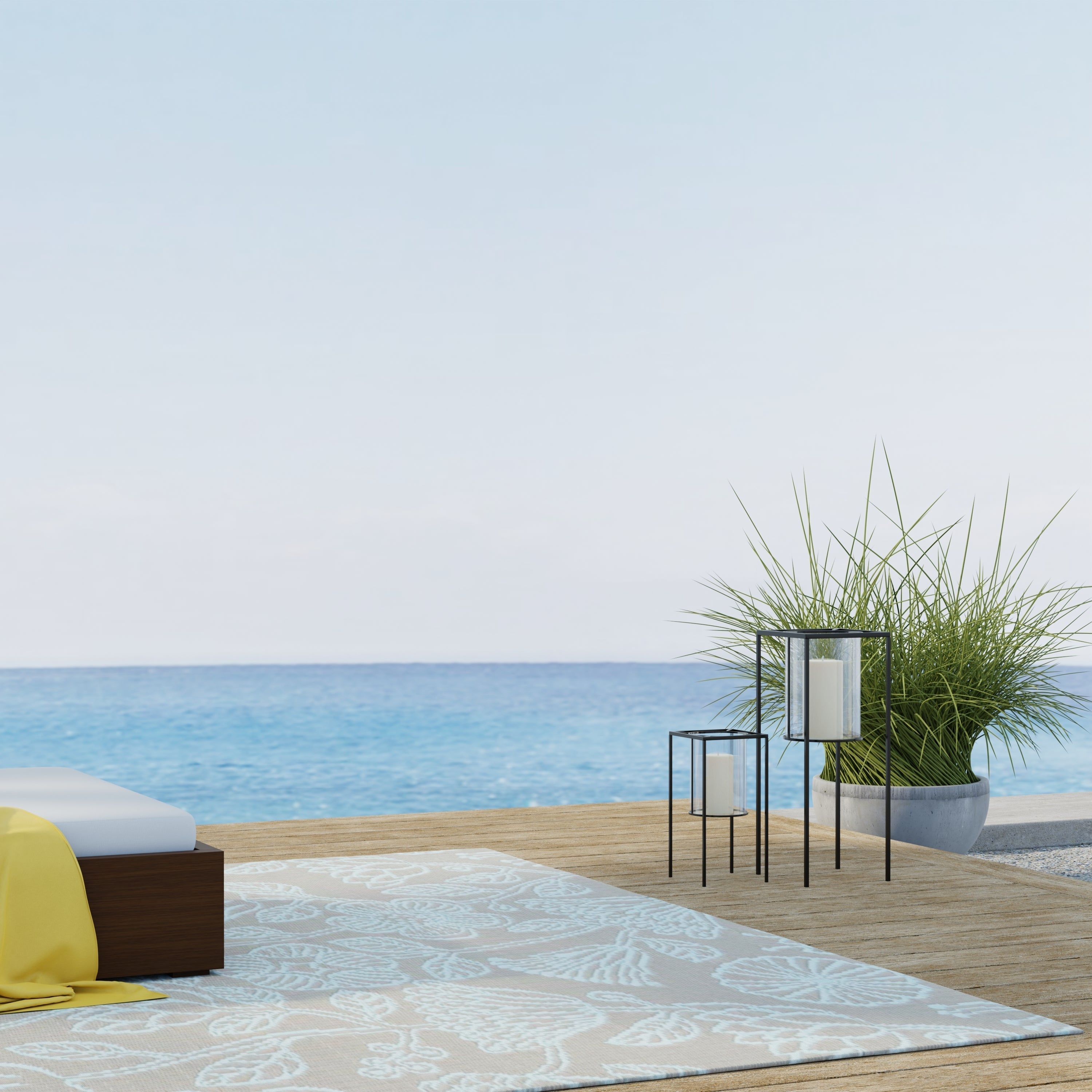 Cool Aqua Outdoor Mat