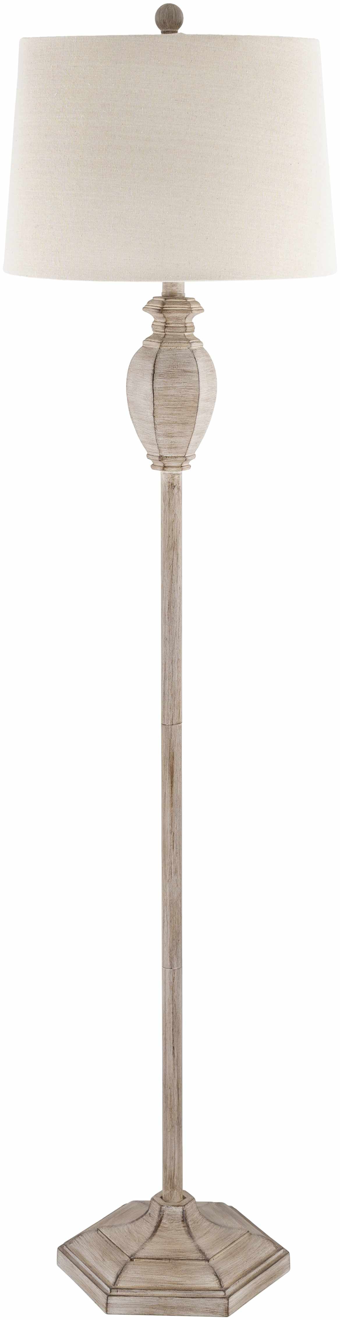 Esmeralda Resin Gray &amp; Beige Floor Lamp