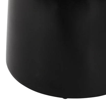 Modern Outdoor Metal End Table in Black Finish