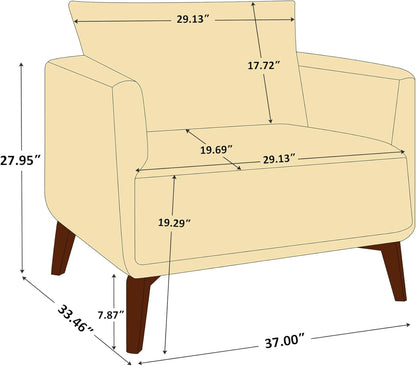 Oversized Upholstered Accent Chair In Greige