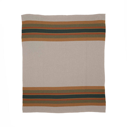 Lodge Stripe - Cotton Sustainable Knit Throw Blanket