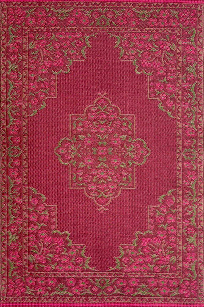 Bouquet Red Outdoor Mat