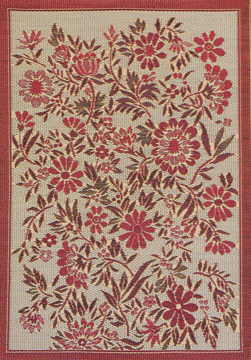 Cranberry Wildflowers Outdoor Mat