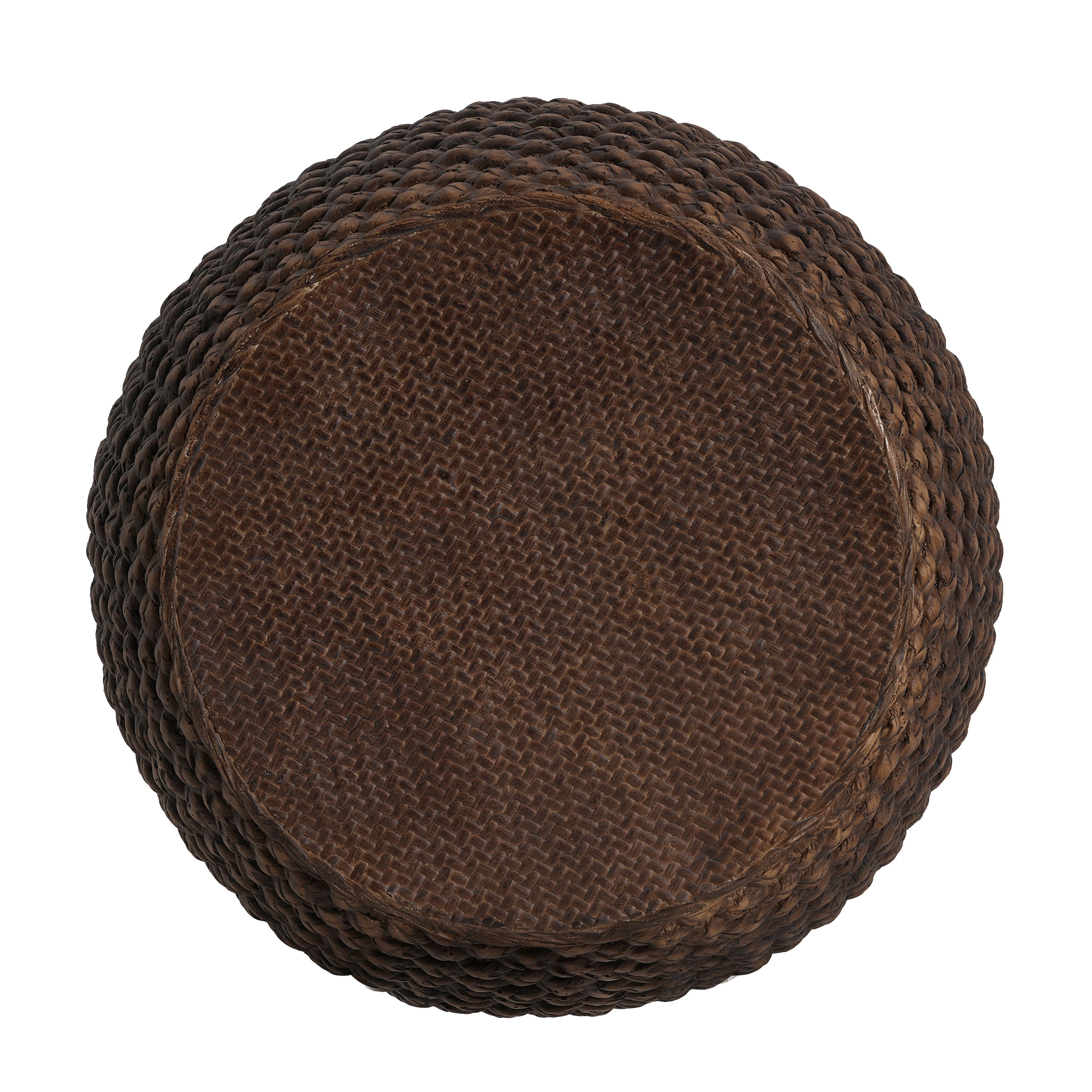 Faux Rattan Indoor/Outdoor Side Table - Brown