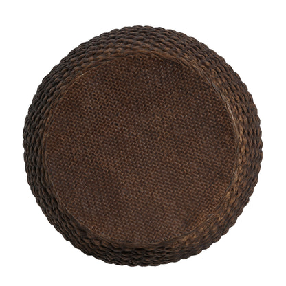 Faux Rattan Indoor/Outdoor Side Table - Brown