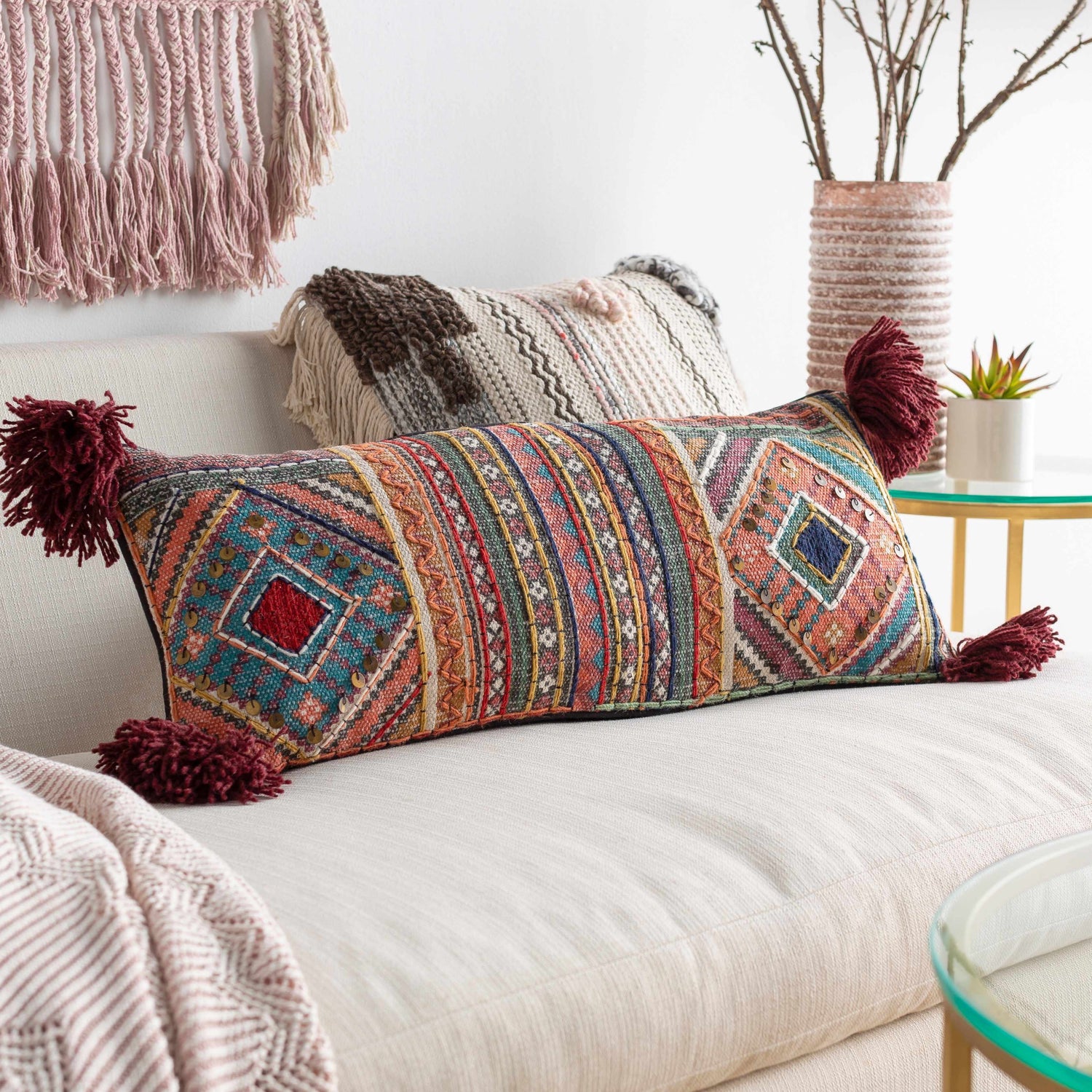 Lenorah Textured Throw Pillow - 2 sizes