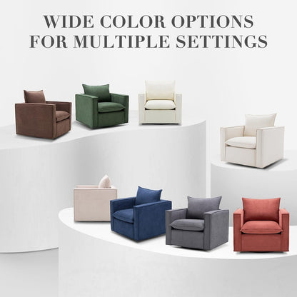 Charcoal Upholstered Swivel Accent Chair