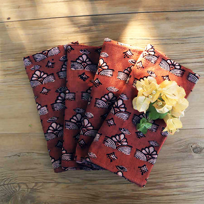 Handmade Block Printed Cotton Napkins (Set of 4) - Topha