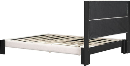 King Size Beige Boucle Upholstered Bed Frame