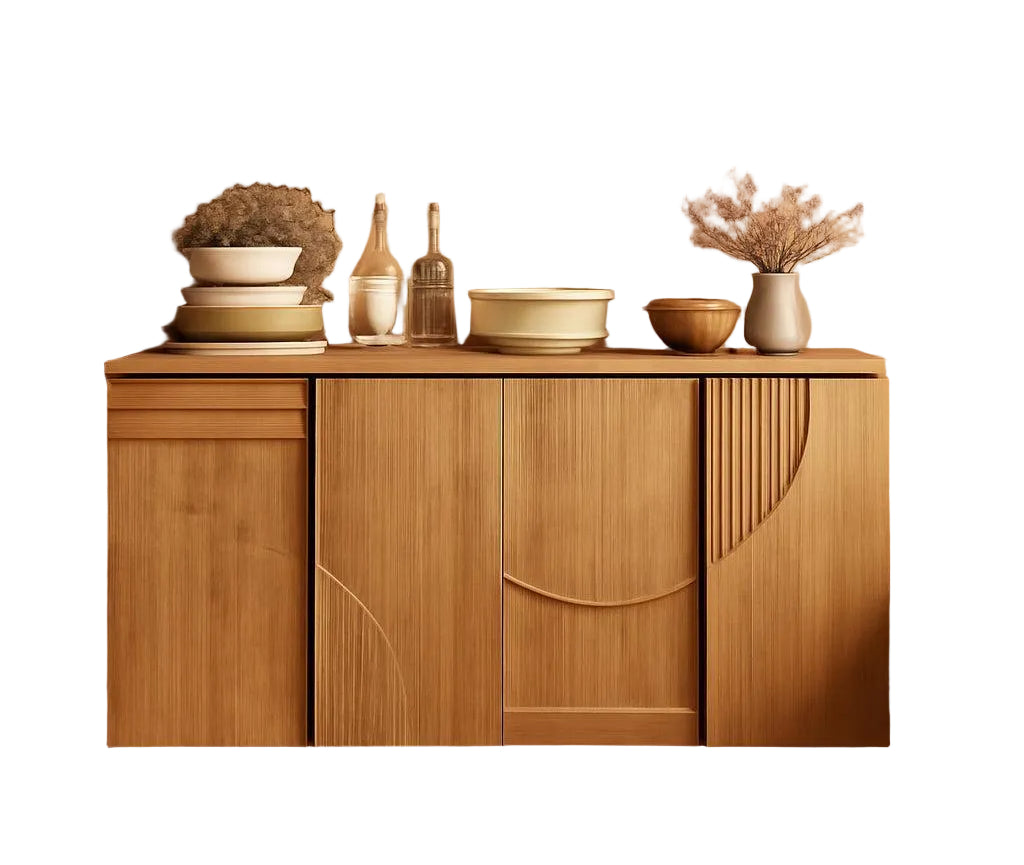 62 Inch Handcrafted Oak Sideboard Cabinet