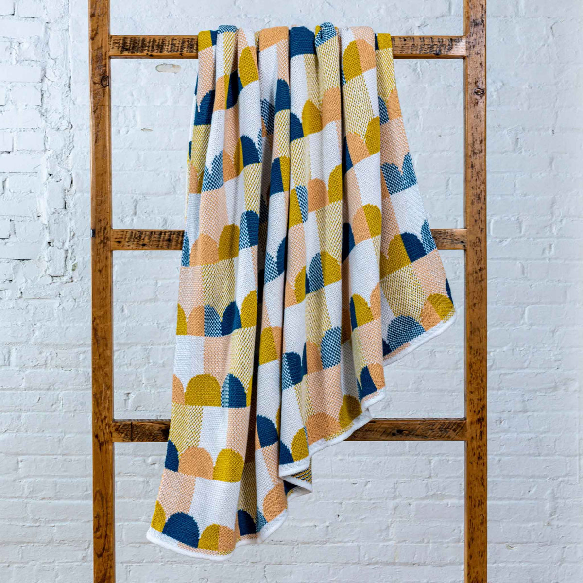 Poly Palm Springs - Indoor | Outdoor Sustainable Knit Mid-Century Modern, Modern Throw Blanket