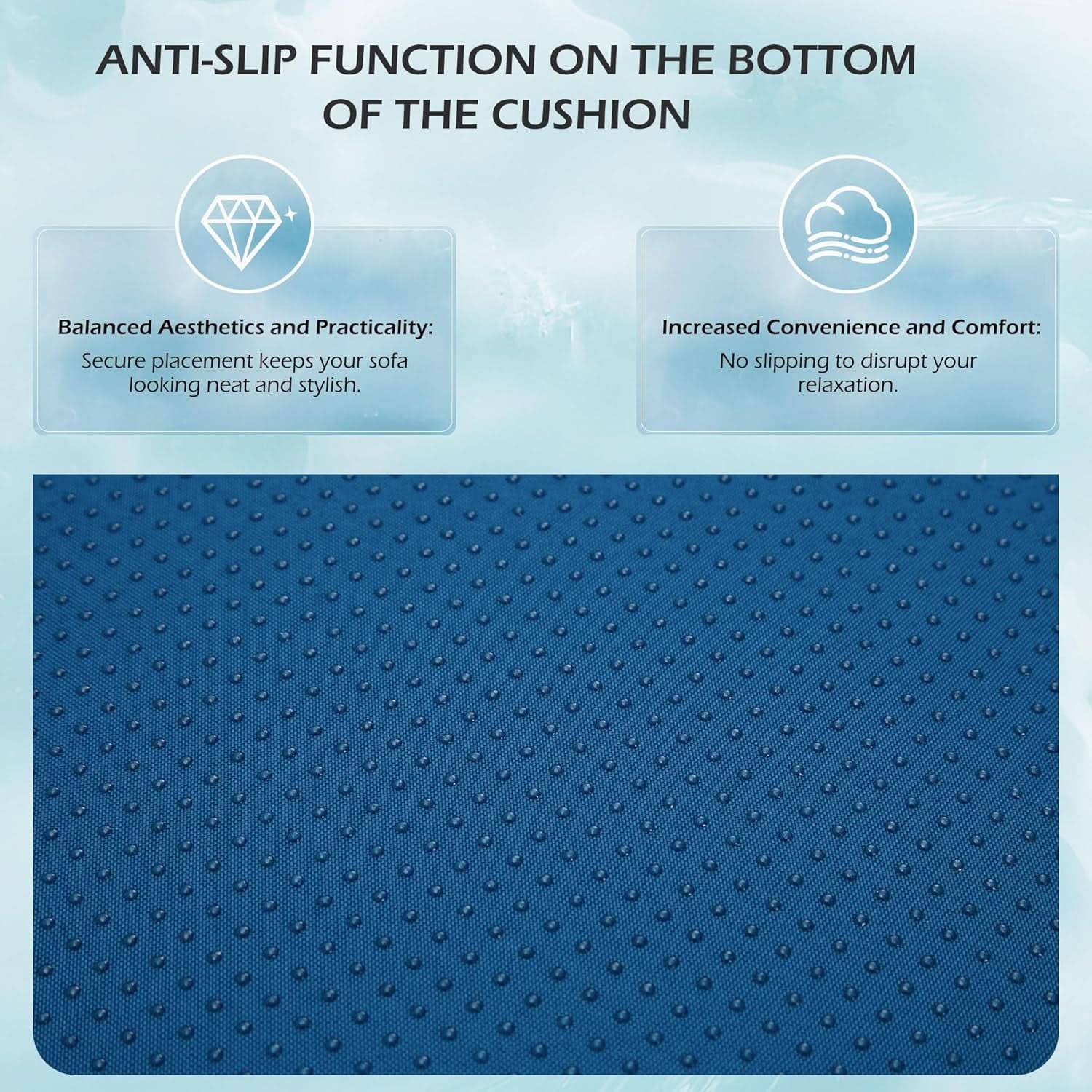 Outdoor Replacement Cushions For 6 Seat Modular Sofa - Blue