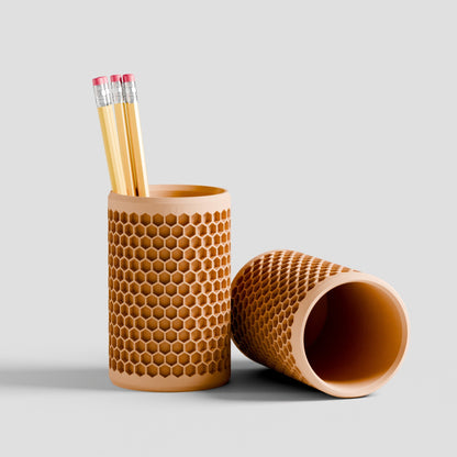 Modern Honeycomb Pencil Holder