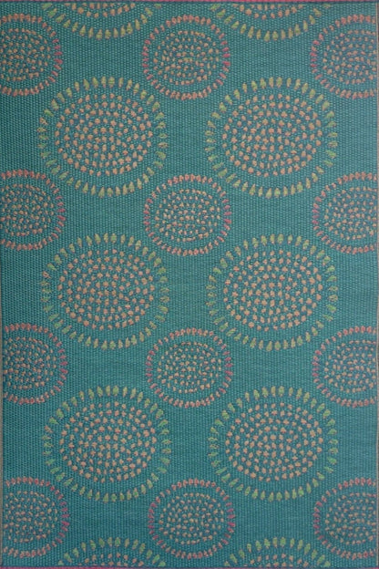 Molly Teal Outdoor Mat