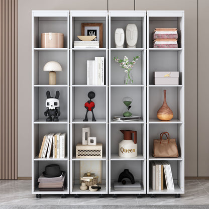 Queen Murphy Bed with Storage Doors - White