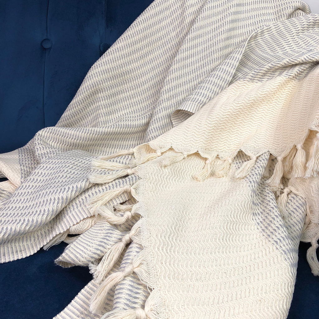 Plush Wavy Turkish Throw - 3 Colors