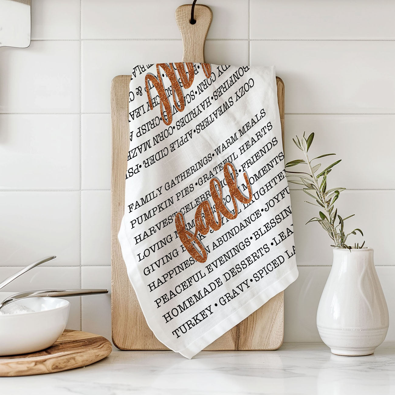 Fall Love Kitchen Towel