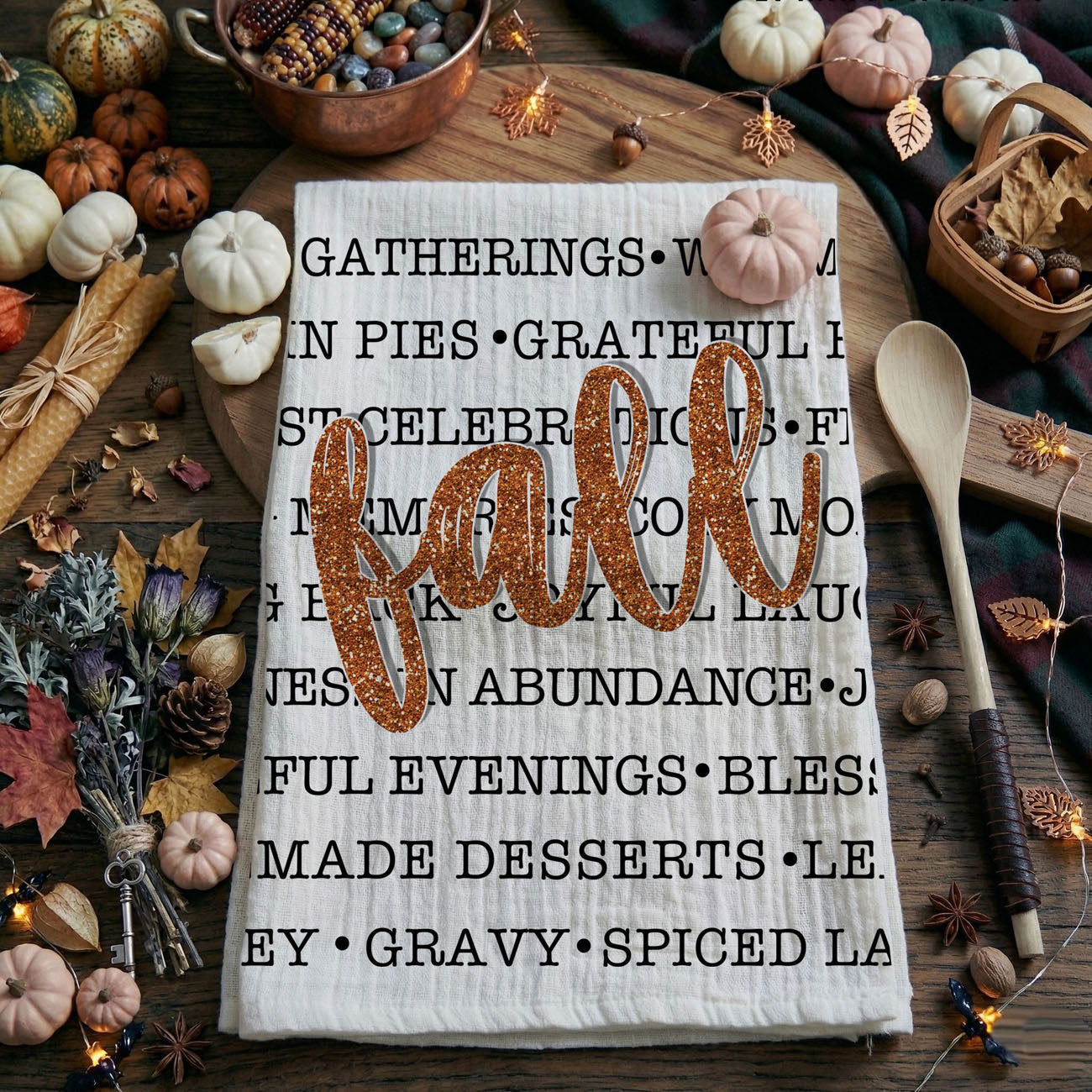 Fall Love Kitchen Towel