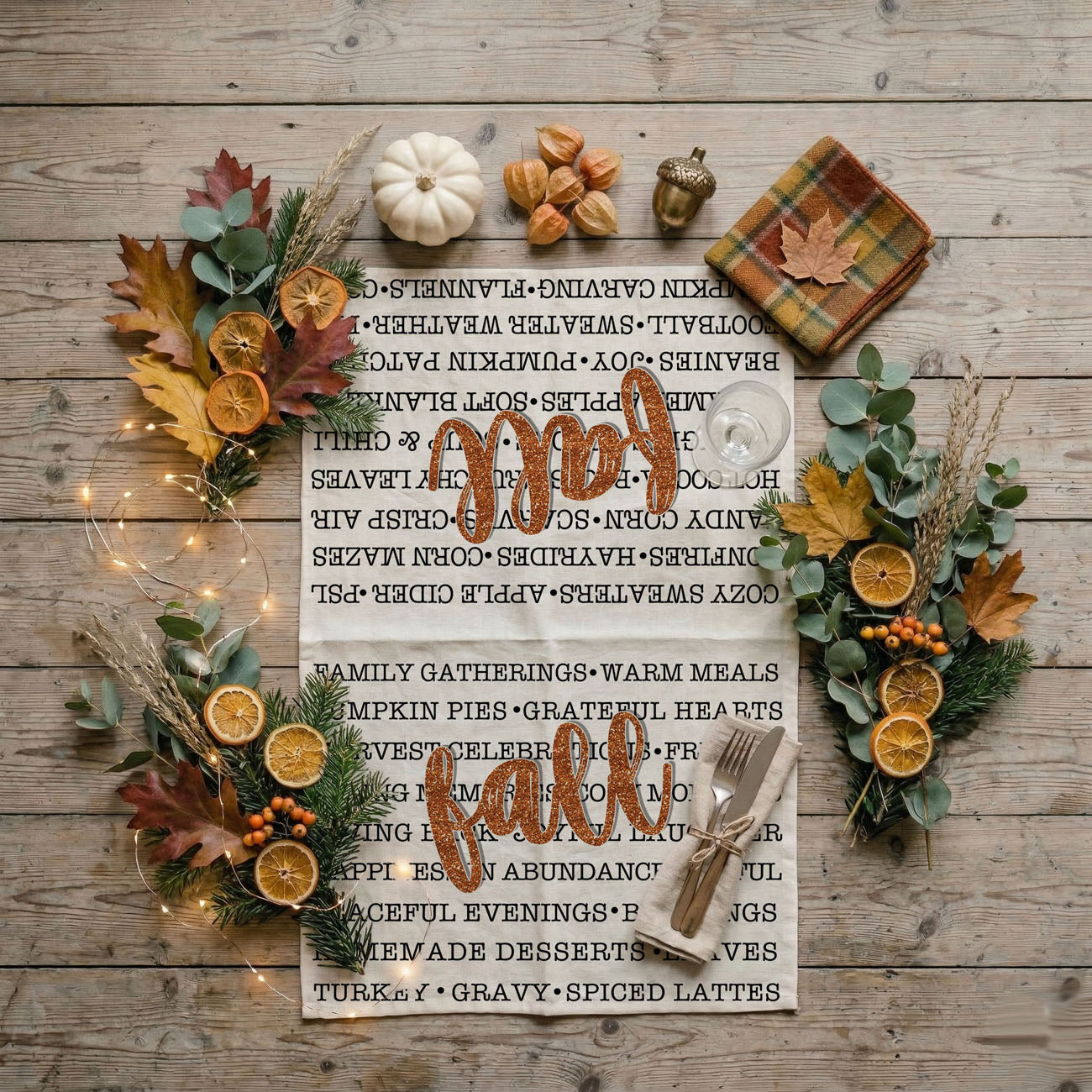 Fall Love Kitchen Towel