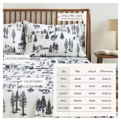 Turkish Cotton Flannel Sheet Sets - Lakeview Collection