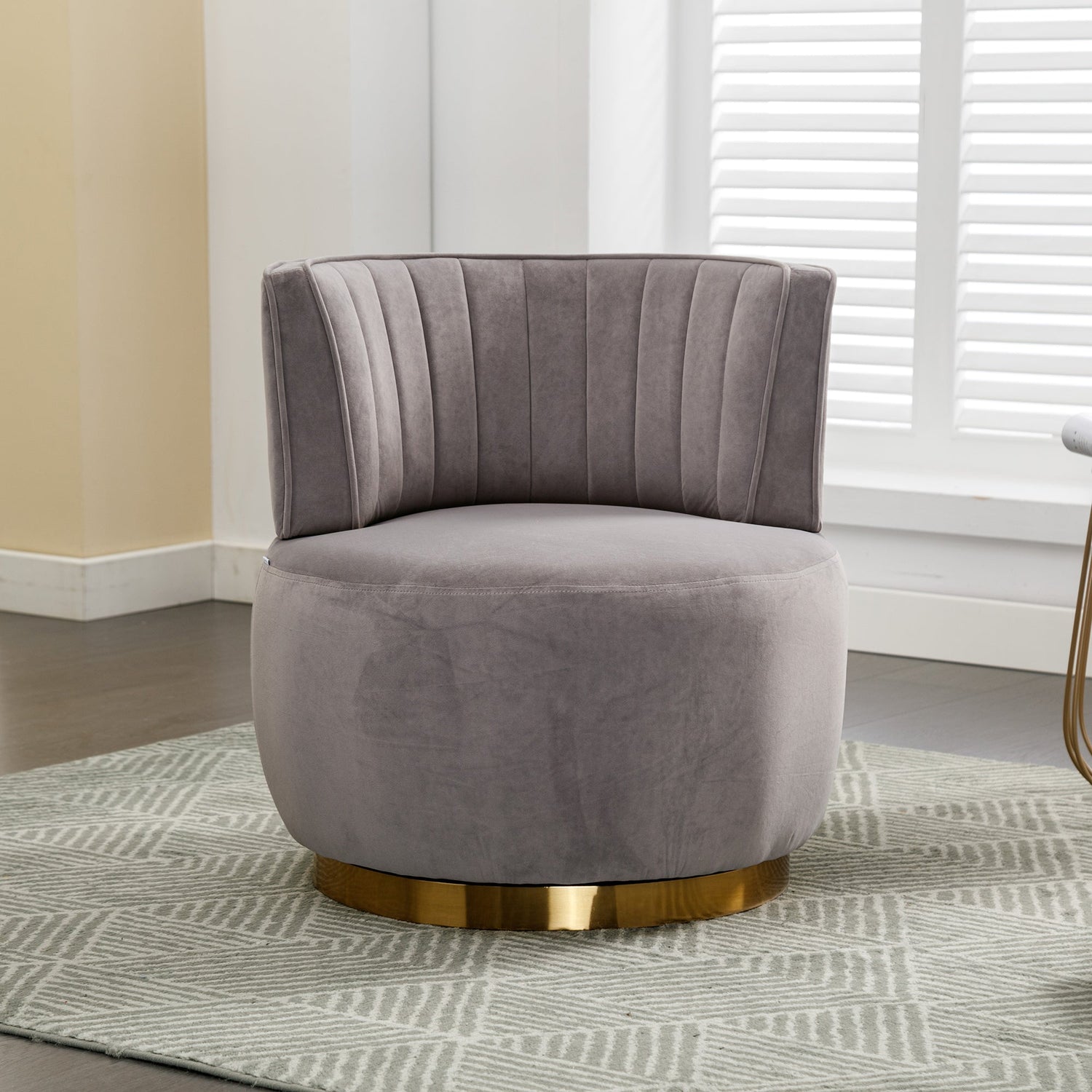 360 Degree Swivel Cuddle Barrel Accent Sofa Chairs