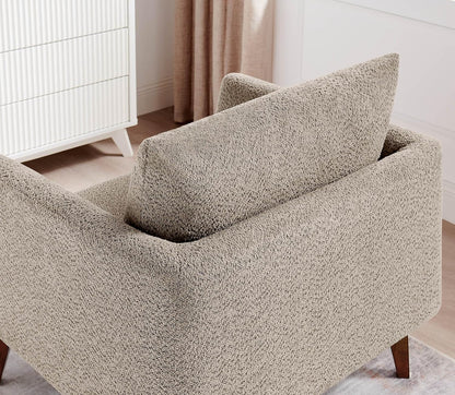 Oversized Upholstered Accent Chair In Greige