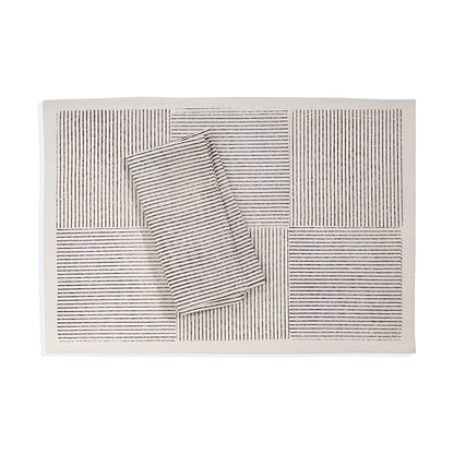 Hand Block Printed Kora Cotton Placemats - Set of 4