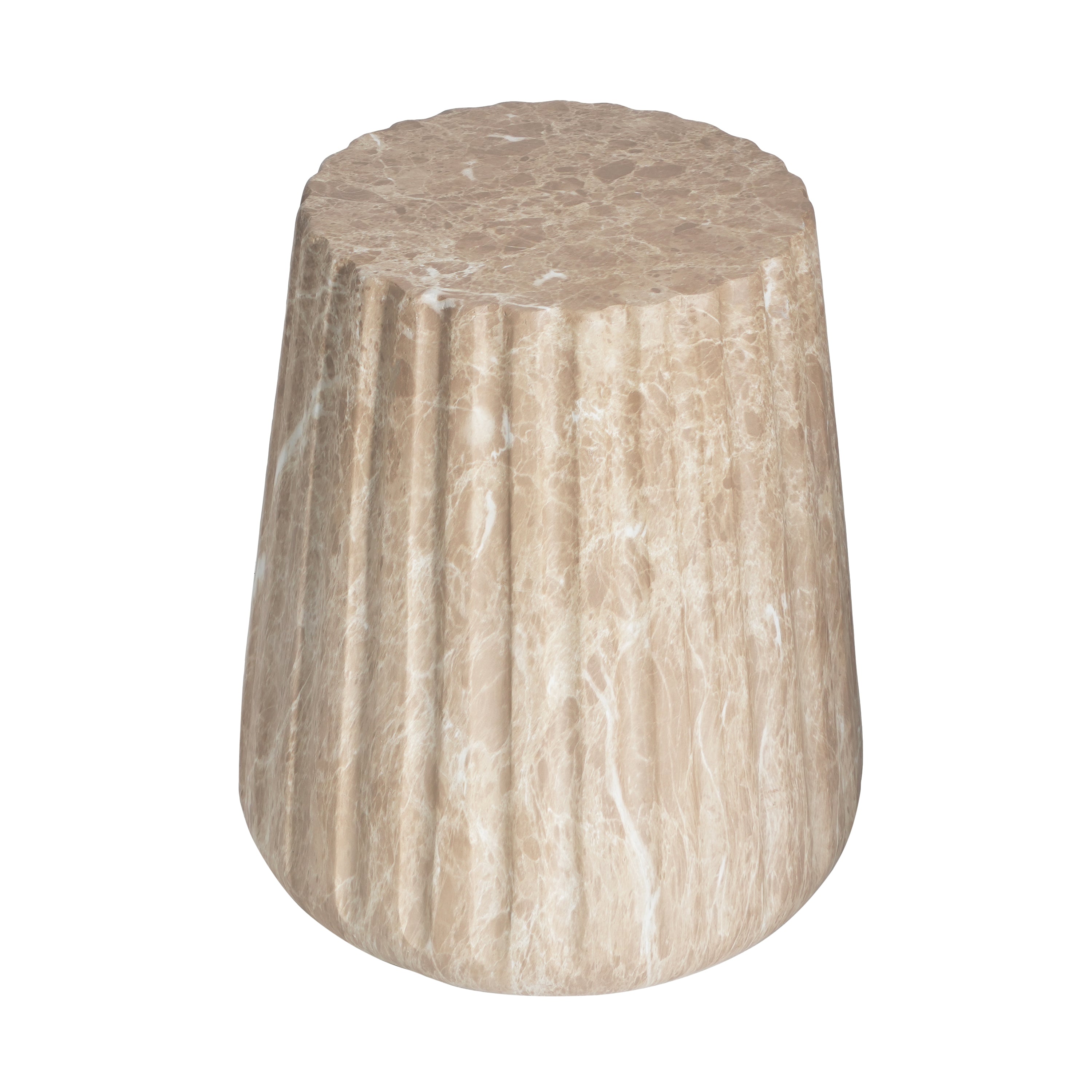 Indoor/Outdoor Cleme Carved Side Table - Gold
