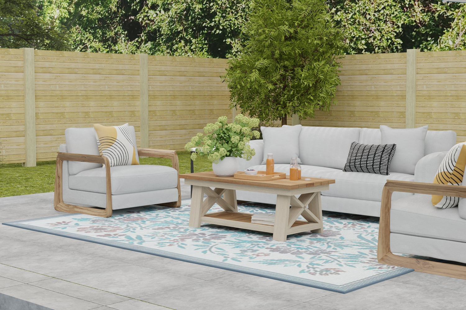 Wildflowers Stone Terra Outdoor Mat