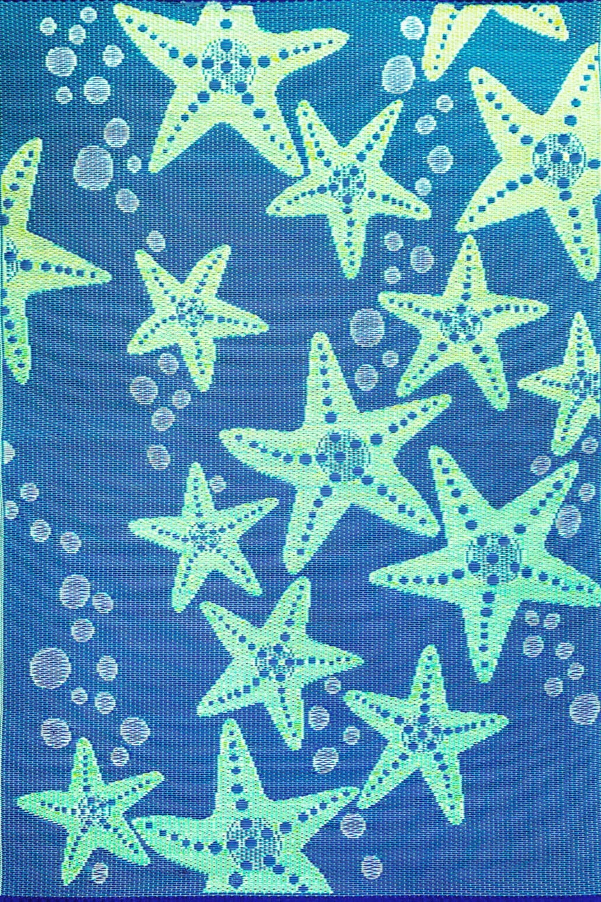 Starfish Blue &amp; Green Reversible Outdoor Mat