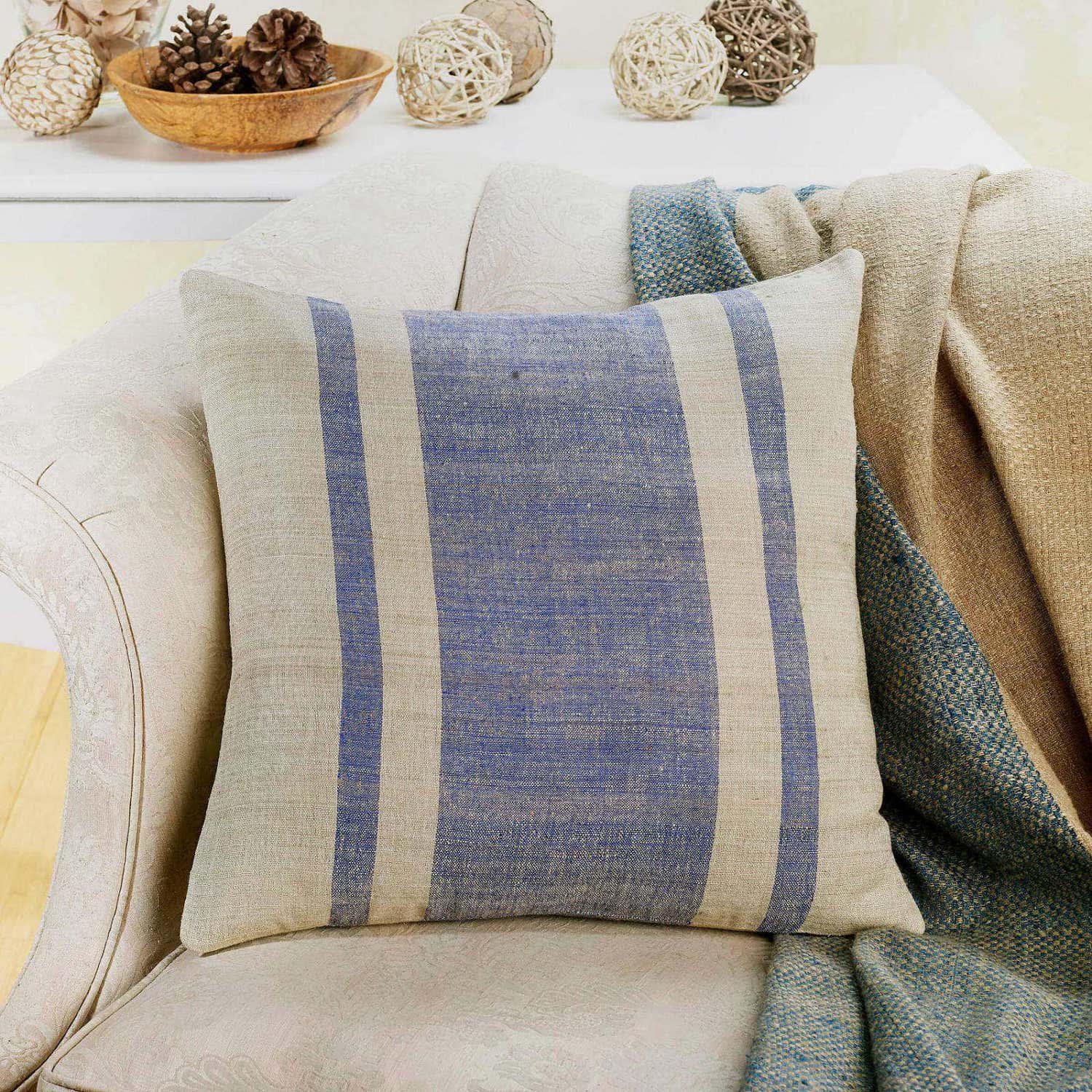 Handwoven Ahimsa Silk Pillow with Insert - 4 Colors