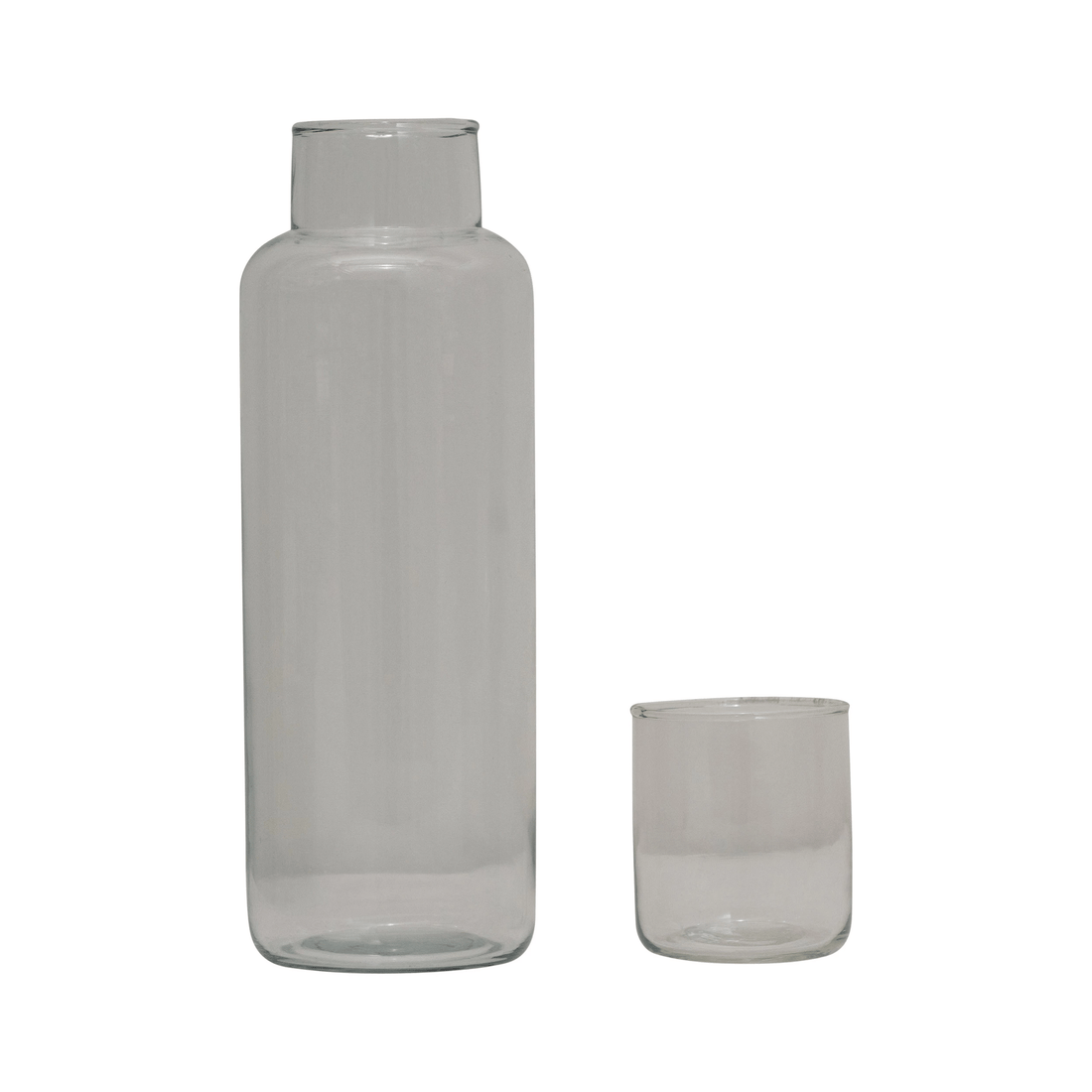 Recycled Glass Decanter with Drinking Glass - 2 Pc Set