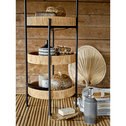 Natural Water Hyacinth Storage Baskets with Lids - Set of 3