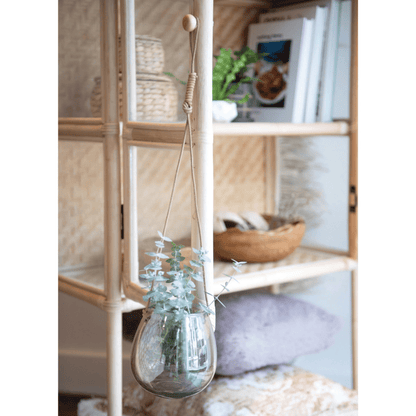 Natural Water Hyacinth Storage Baskets with Lids - Set of 3