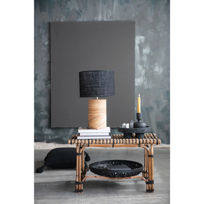 Mango Wood Taper Candle Holder - Matte Black