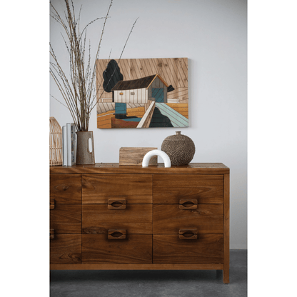 Handcarved Mango Wood Storage Boxes - Set of 2