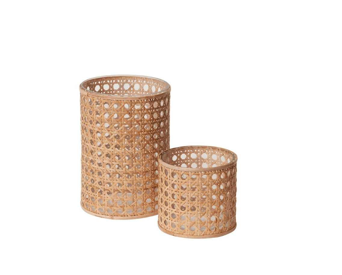 Oliver Cane Votive Candle Holders