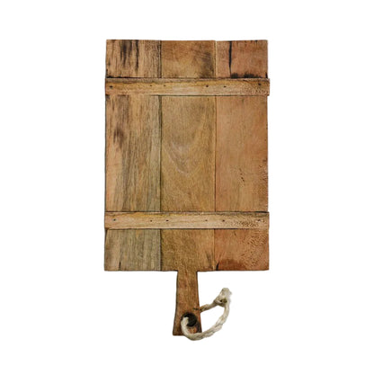 Mango Wood Appetizer Tray with Rope Handle