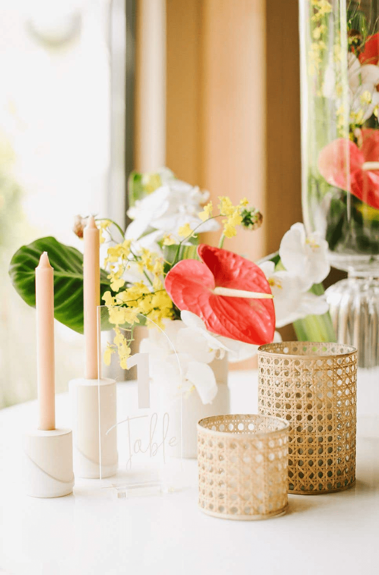 Oliver Cane Votive Candle Holders