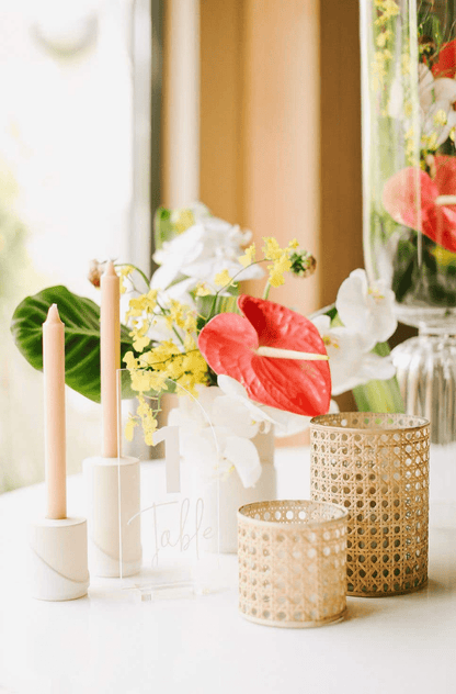 Oliver Cane Votive Candle Holders