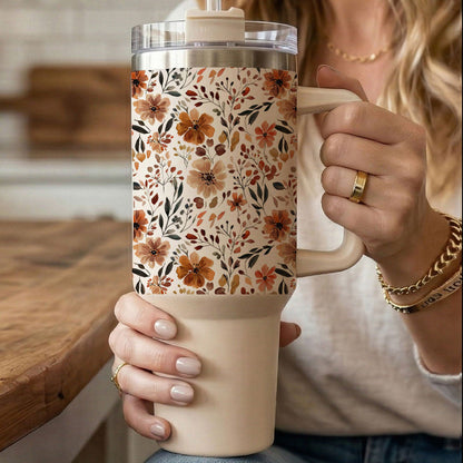Fall Floral 40oz Insulated Tumbler