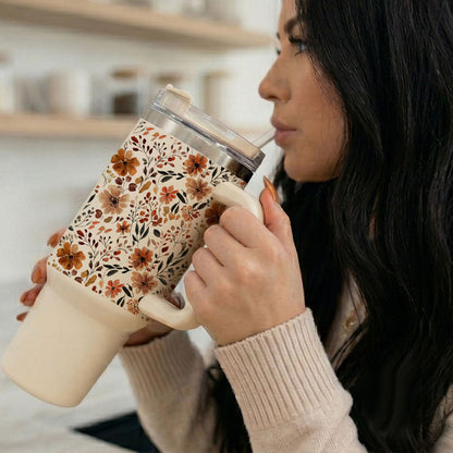 Fall Floral 40oz Insulated Tumbler