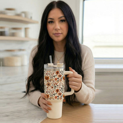 Fall Floral 40oz Insulated Tumbler