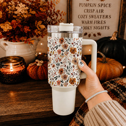 Fall Floral 40oz Insulated Tumbler