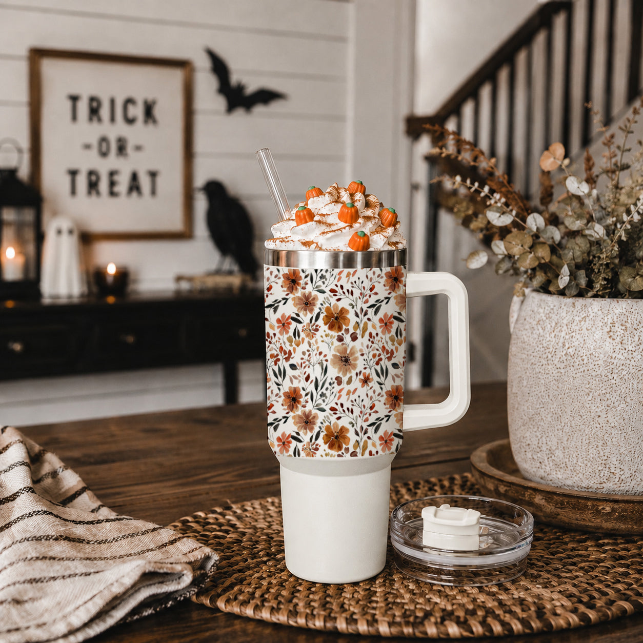 Fall Floral 40oz Insulated Tumbler