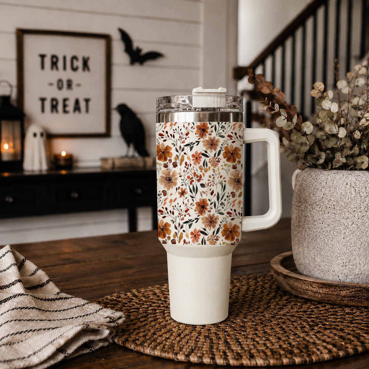 Fall Floral 40oz Insulated Tumbler